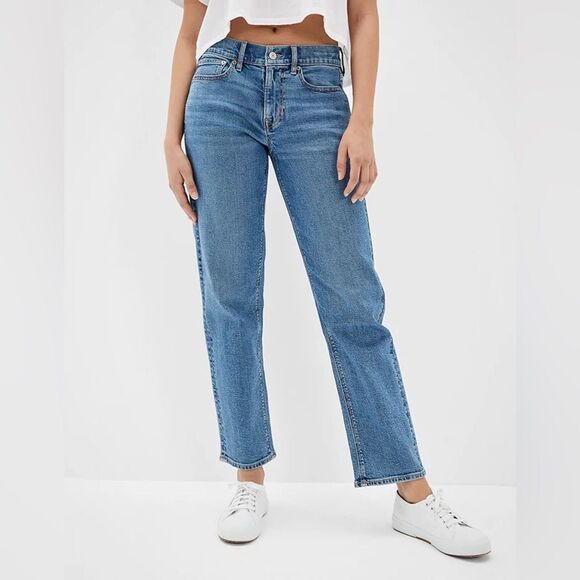 American Eagle Stretch ‘90s Straight Jeans Size 0 - Picture 1 of 14